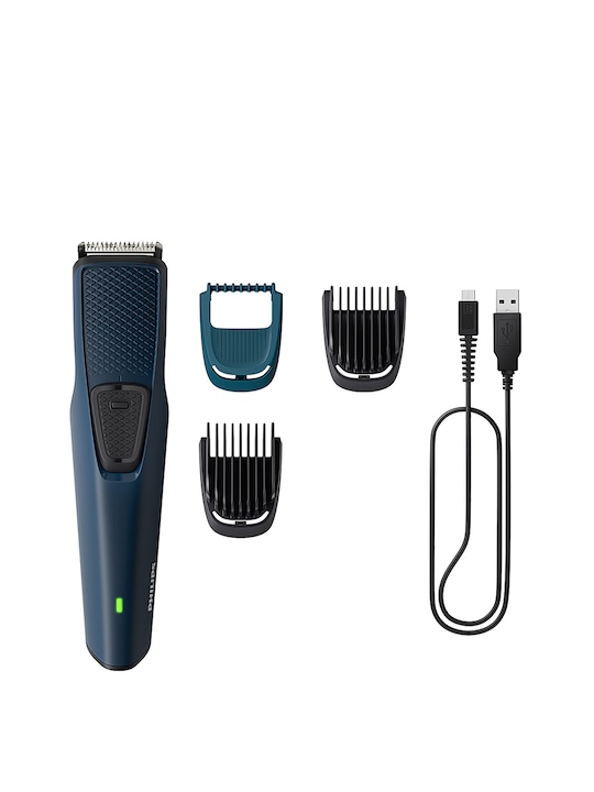 Philips - SkinProtect Beard Trimmer BT1232/18 Last 4X Longer Self Sharpening Blades- Blue