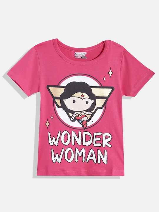 Eteenz - Girls Premium Cotton Wonder Woman Printed T-shirt