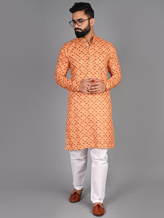 FUBAR - Geometric Printed Pure Cotton Kurta with Pyjamas