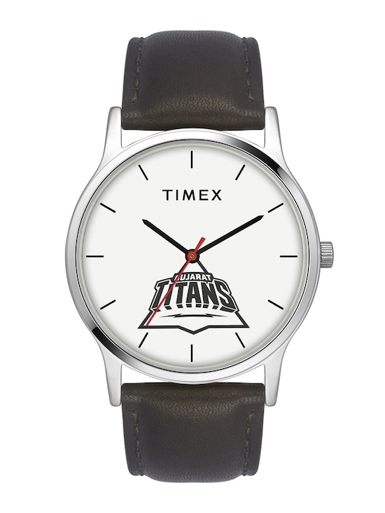 Timex - Men Brass Dial & Leather Straps Analogue Watch TW00ZR563
