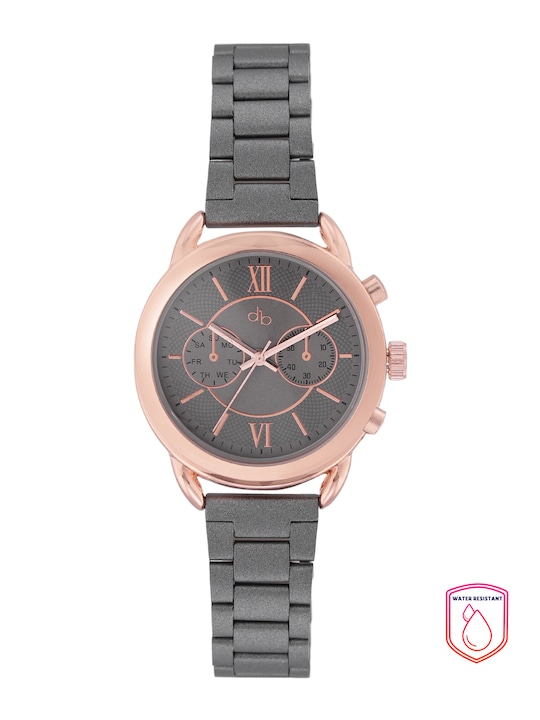 DressBerry - Women Grey Solid Bracelet Style Straps Analogue Watch MFB-PN-PF-DK2494