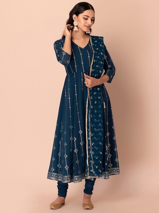 INDYA - Ethnic Motifs Gotta Patti Embroidered Dupatta
