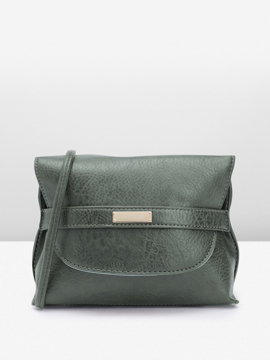 Caprese - Textured Regular Structured Sling Bag With Strap Slip-on Closure