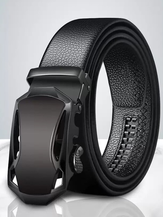 Roadster - Men Black Textured Artificial Leather Formal Belt