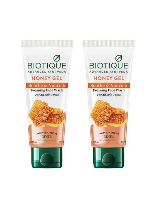 Biotique - Set of 2 Bio Honey Gel Refreshing Foaming Face Wash - 100ml each