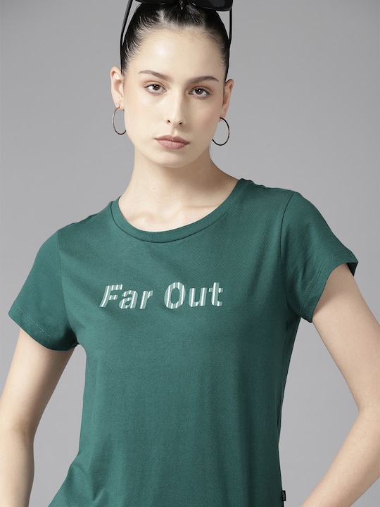 Roadster - The Lifestyle Co. Typography Printed Pure Cotton T-shirt