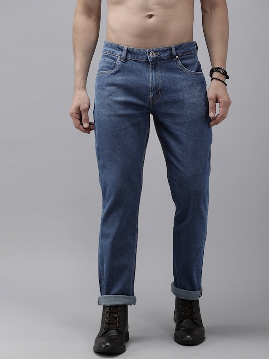 Roadster - Men Blue Slim Fit Mid-Rise Clean Look Jeans