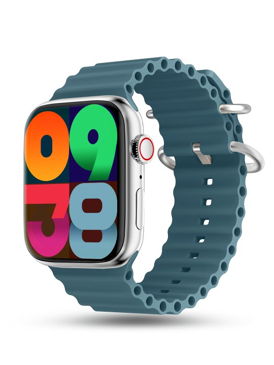 pebble - Frost Pro 1.96 Infinite Display With BT Calling & Rotating Crown Smart Watch