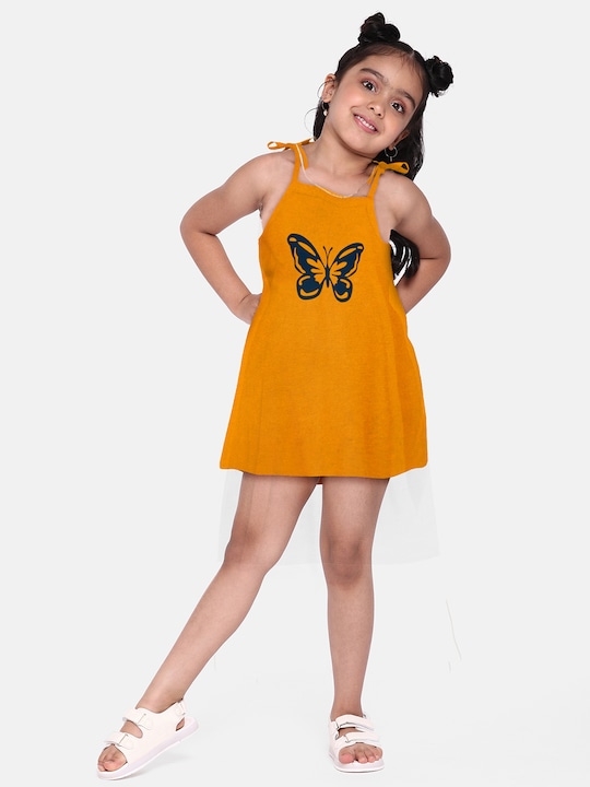 A.T.U.N. - Girls Graphic Printed A-Line Mini Dress