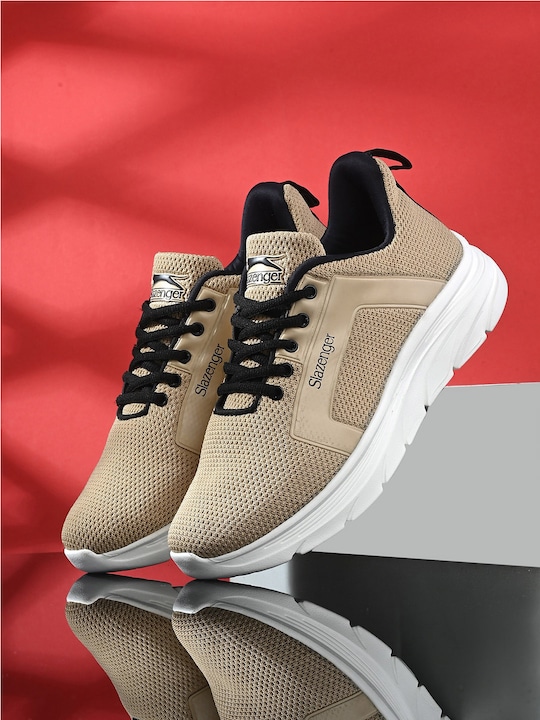 Slazenger - Men Textured Lace-Up Non-Marking Running Sports Sneakers