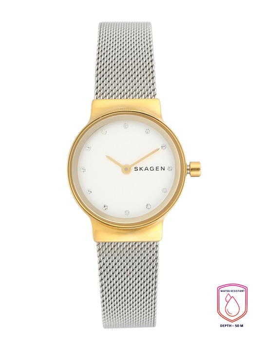 SKAGEN - Women White Dial & Silver Toned Bracelet Style Straps Analogue Watch SKW2666I