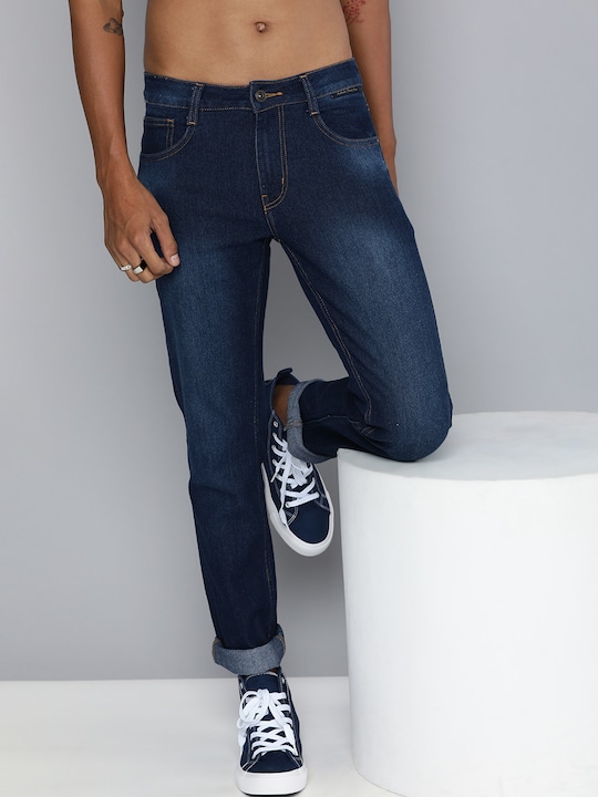 R.Code by The Roadster Life Co. - R Code by The Roadster Life Co Men Micheal Slim Fit Light Fade Stretchable Jeans