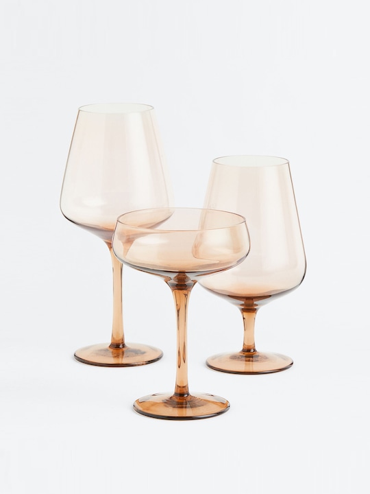 H&M - Beige Glass Champagne Coupe