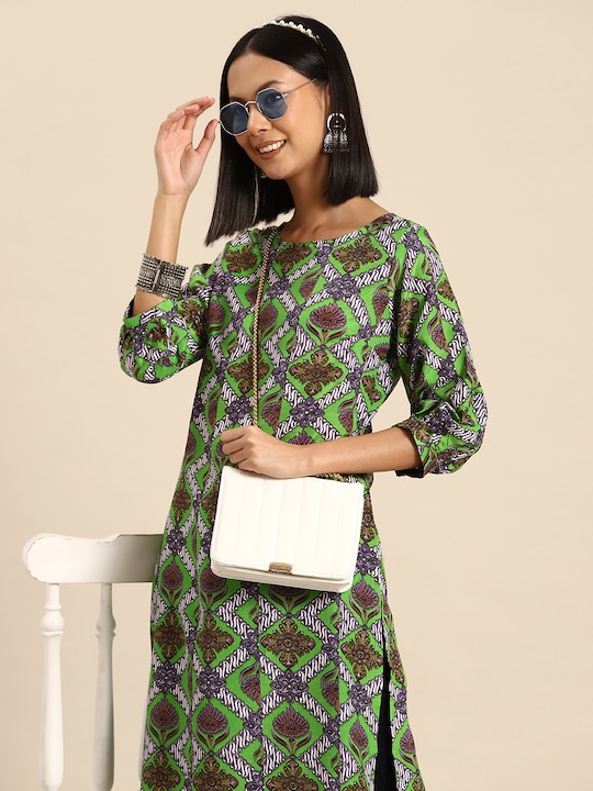 Sangria - Ethnic Motifs Printed Kurta