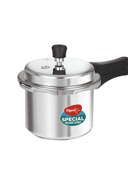 Pigeon - Special Silver Aluminium Dishwasher safe Induction Outer Lid Pressure Cooker-3 L