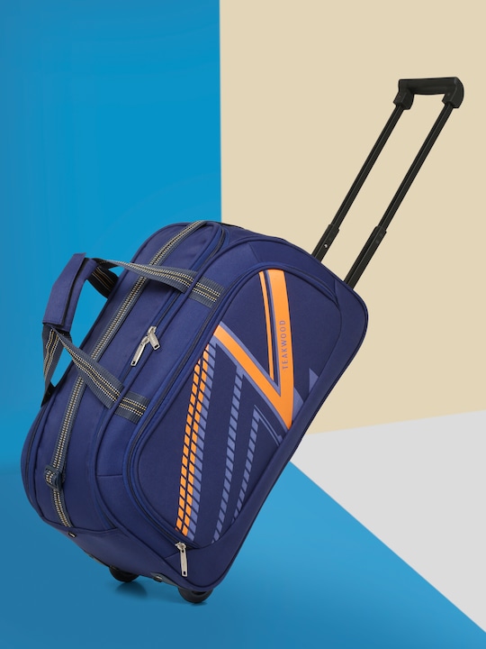 Teakwood Leathers - Printed Duffel Trolley Bag