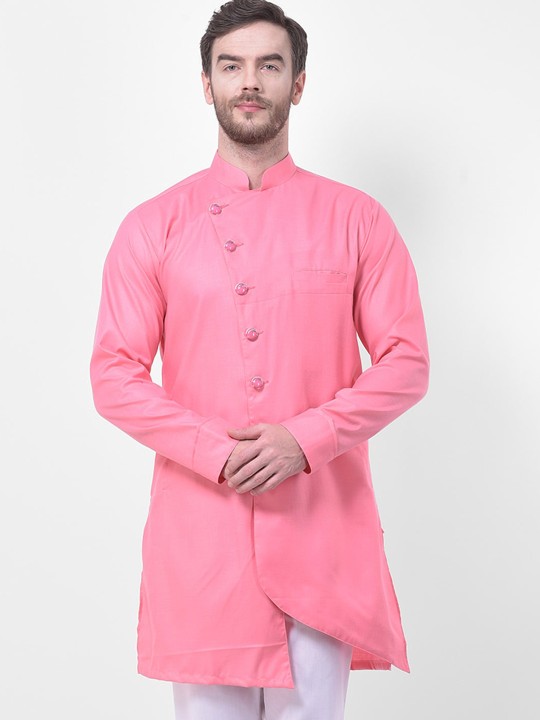 SG LEMAN - Mandarin Collar Pure Cotton Straight Kurta