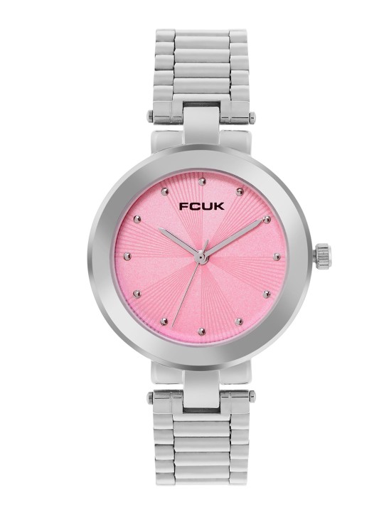 FCUK - Women Embellished Dial & Stainless Steel Straps Analogue Watch FK00028E