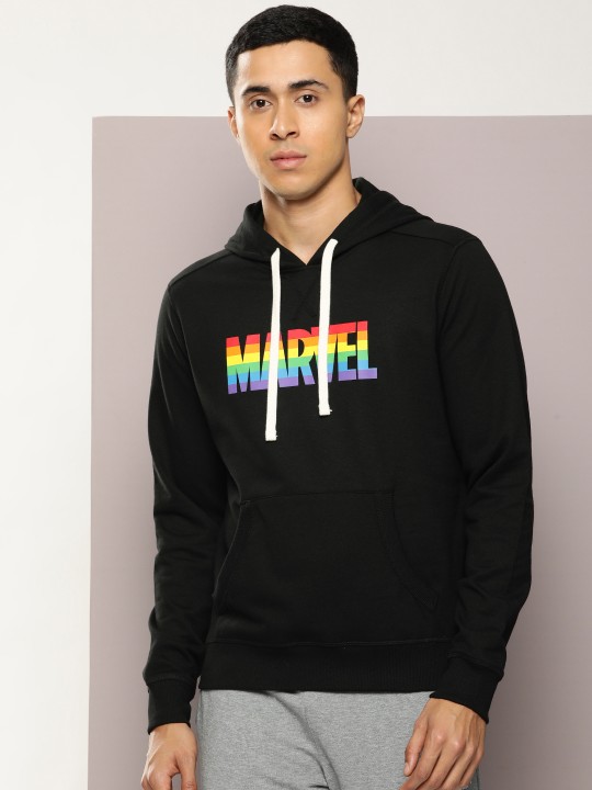 Kook N Keech - Men Typography Printed Hooded Sweatshirt