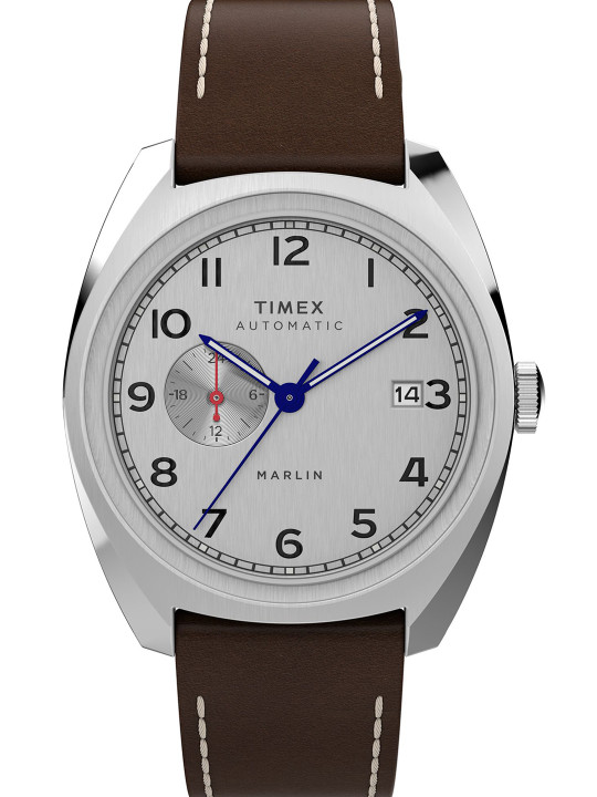Timex - Marlin Round 21mm Silver Dial Mechanical Automatic Men Watch - TW2V62000U9