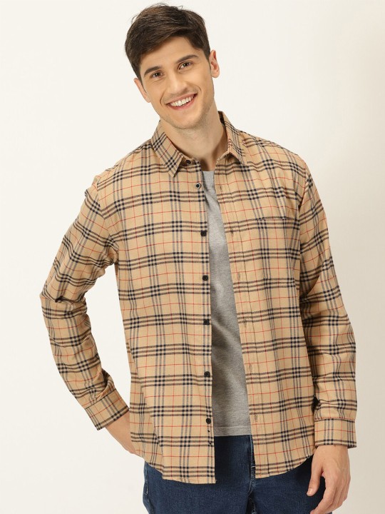 Metronaut - Tartan Checked Classic Slim Fit Opaque Casual Shirt