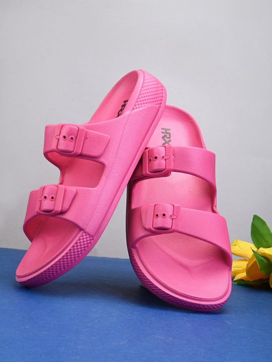 HRX by Hrithik Roshan - Women Sliders With Buckle Detail