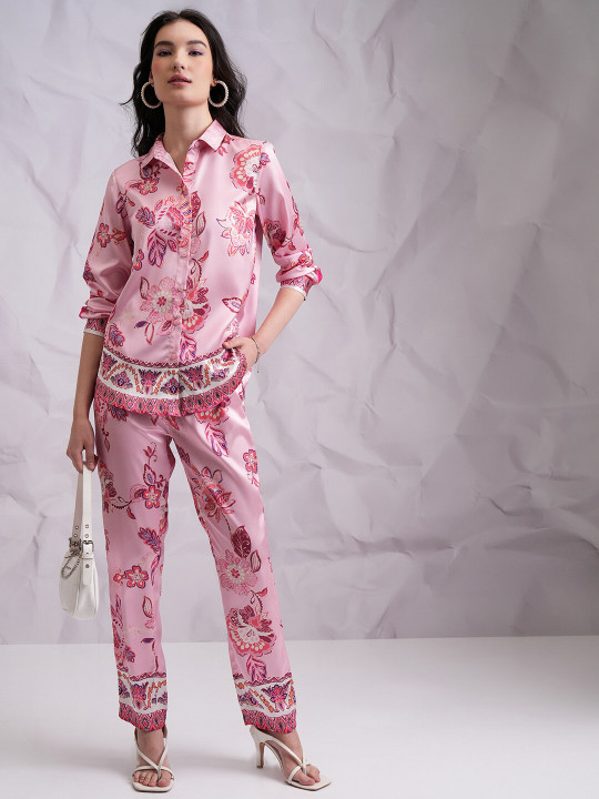 Tokyo Talkies - Printed Shirt And Trouser Co-Ords