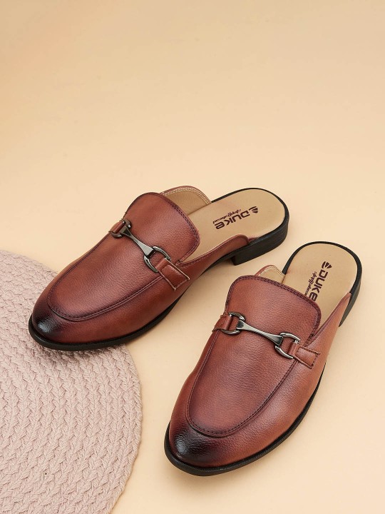 Duke - Men Buckle Detailed Lightweight Mules