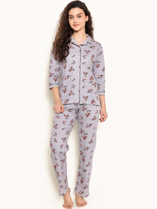 Clovia - Printed Cotton Night suit