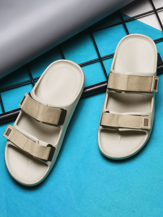 HRX by Hrithik Roshan - Men Brown Rubber Sliders