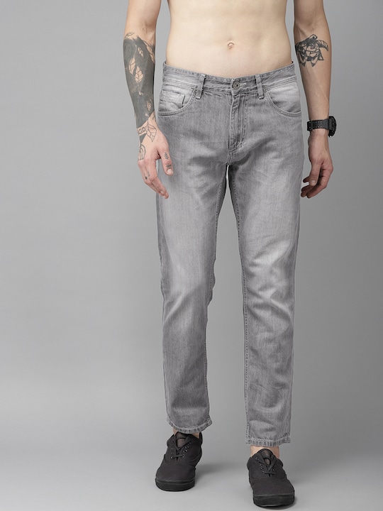 Roadster - Men Grey Slim Fit Mid-Rise Clean Look Stretchable Jeans