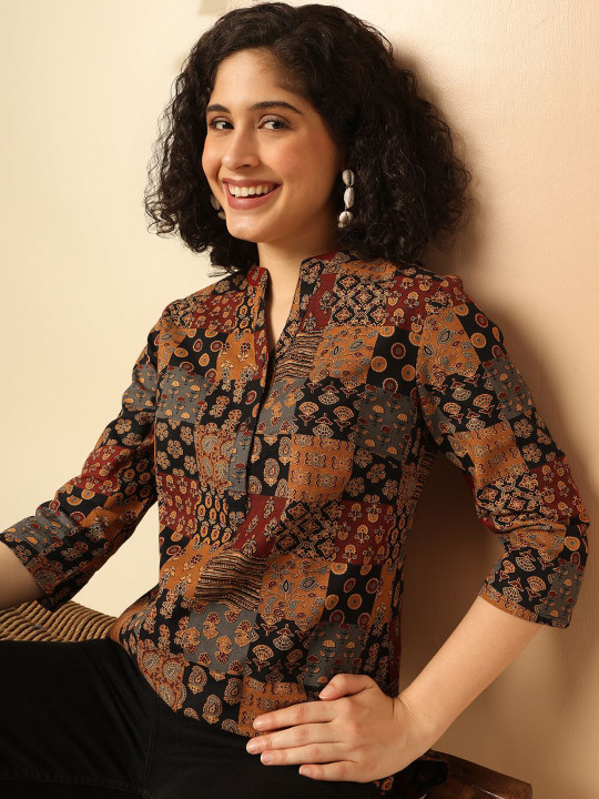 Anouk X fwd - Ethnic Motifs Printed Straight Kurta
