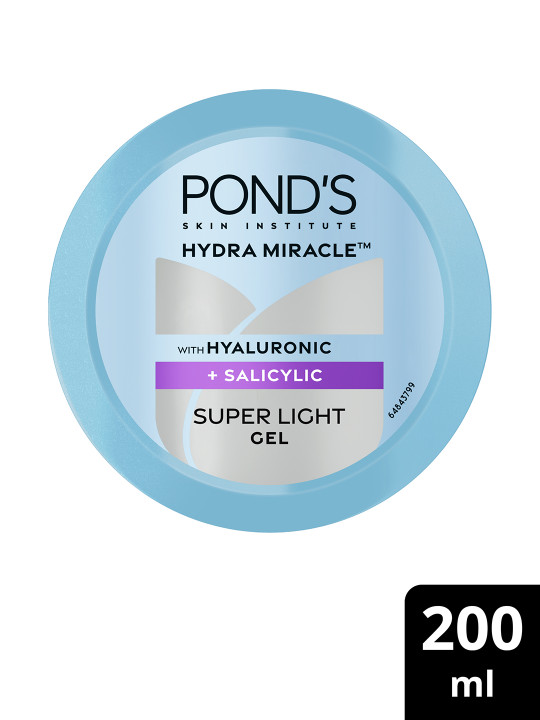 Ponds - Hydra Miracle Super Light Gel With Hyaluronic Acid & Salicylic - 200ml