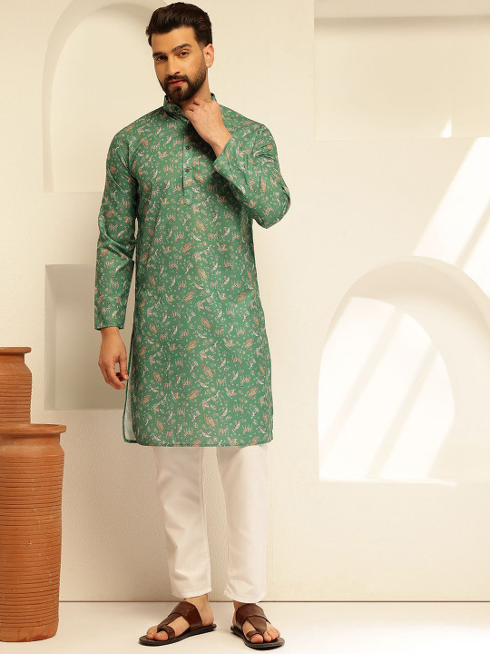 SOJANYA - Quirky Printed Cotton Straight Kurta