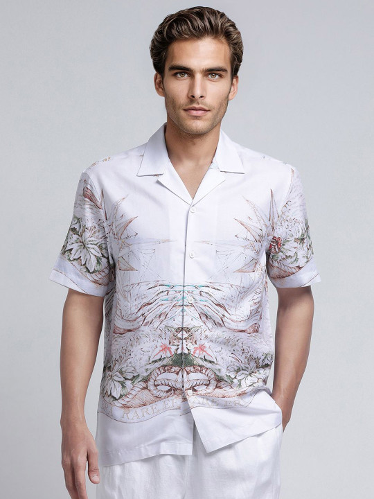 RARE RABBIT - Men Comfort Opaque Printed Casual Shirt