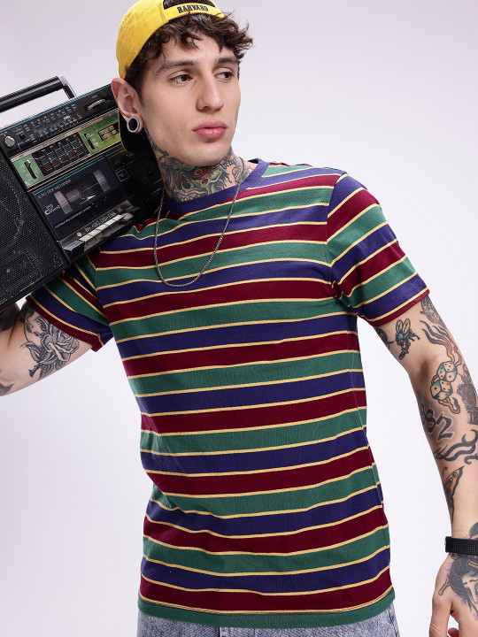 Kook N Keech - Striped Crew Neck T-shirt