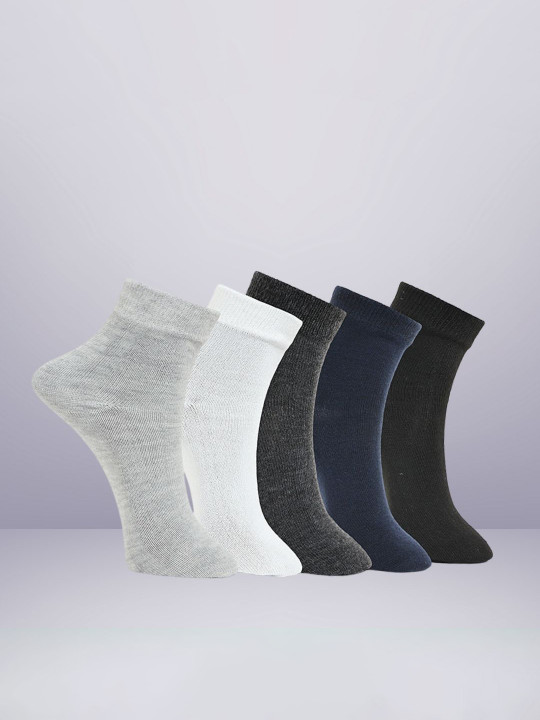 MJE - Pack Of 5 Ankle-Length Socks