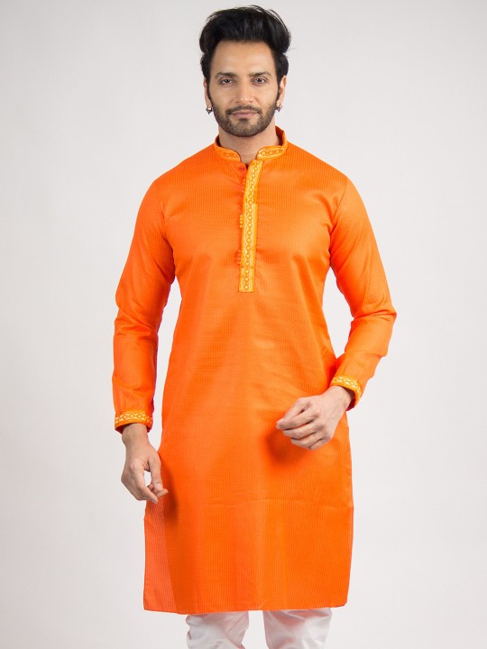 DEVOILER - Yoke Design Mandarin Collar Straight Kurta