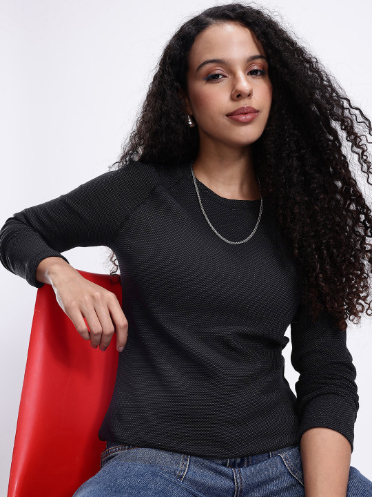 Kook N Keech - Self Designed Raglan Sleeves Knitted T-shirt