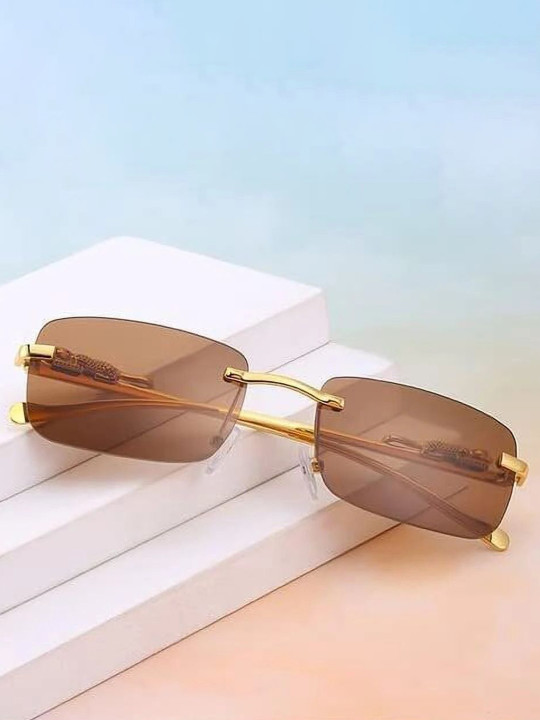 EYMEN I - Women Polarised and UV Protected Lens Rectangle Sunglasses eym_ICartier Brown