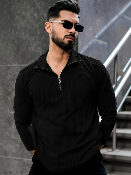 HAPPY KHAJANA - Men Henley Neck T-shirt