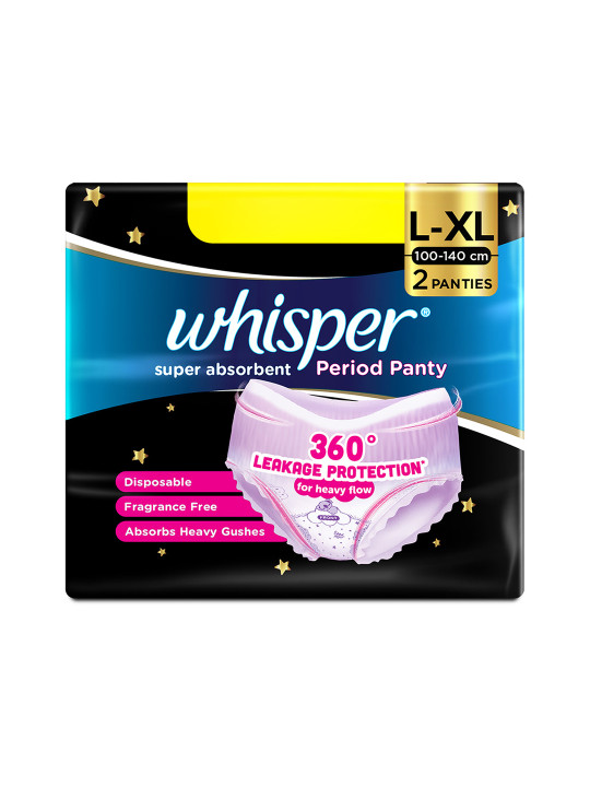 Whisper - Super Absorbent Period Panty - 2 L-XL Pants