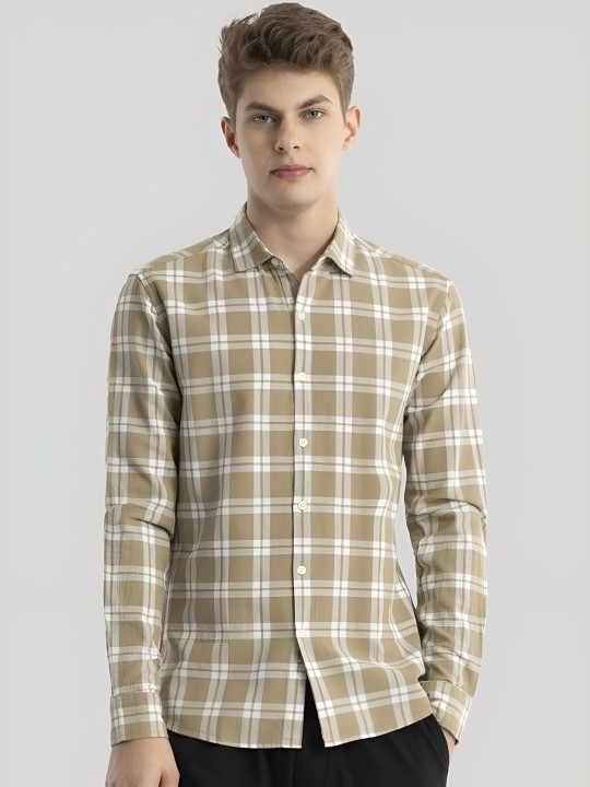 RODEIZ - Men Regular Fit Tartan Checks Casual Shirt