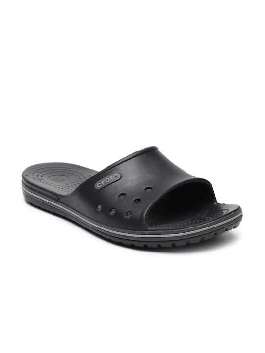 Crocs - Unisex Black Solid Crocband II Sliders