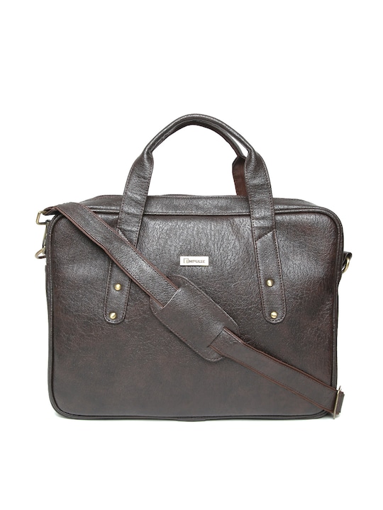 Impulse - Unisex Coffee Brown Handcrafted Laptop Bag