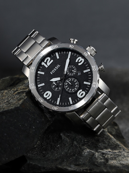 Fossil - NATE Men Black Analogue Watch JR1353