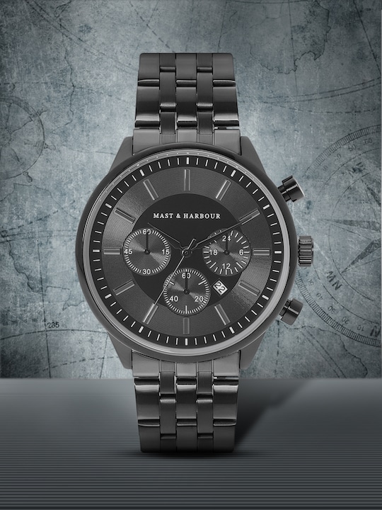 Mast & Harbour - Men Black Analogue Watch MFB-PN-WTH-6179G