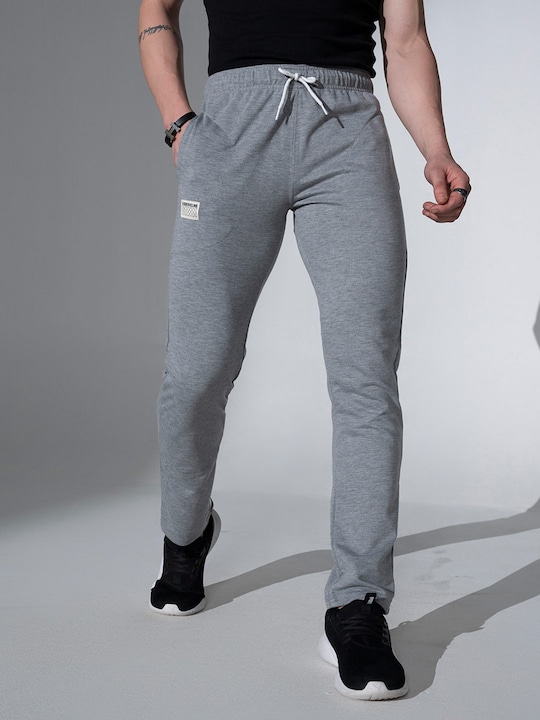 Hubberholme - Men Solid Grey Melange Solid Lounge Pants