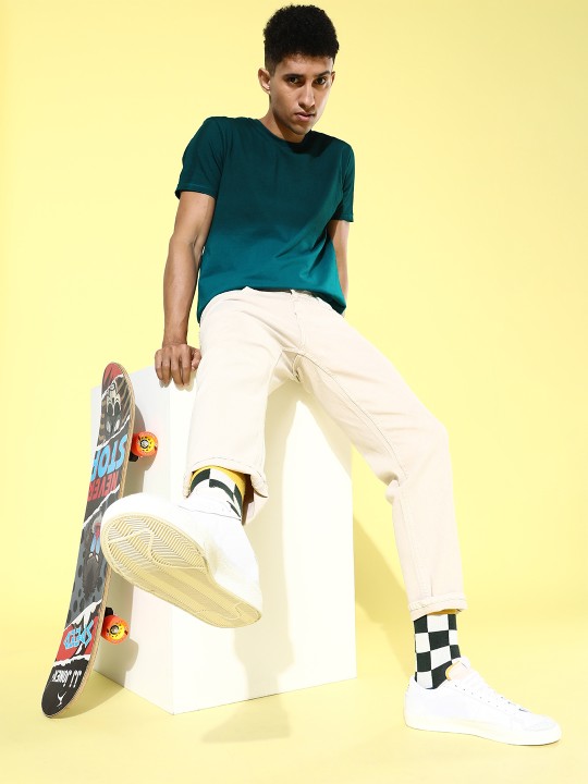 Moda Rapido - Men Alluring Teal Dyed Live in Laundered Tshirt