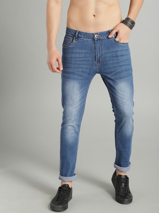 Roadster - Men Blue Skinny Fit Mid-Rise Clean Look Stretchable Jeans